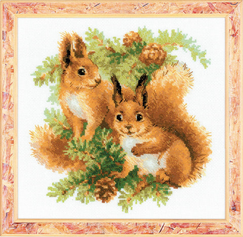 Squirrels - Cross Stitch Kit from RIOLIS Ref. no.:1491