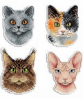 Cross Stitch Kit Who Said Meow? Magnets SR-340