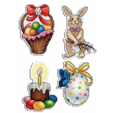 Cross Stitch Kit Easter Joy. Magnets SR-407