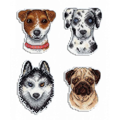 Cross Stitch Kit Who Said Woof? Magnets SR-409