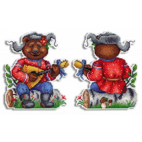 Cross Stitch Kit Cheerful Bear SR-415