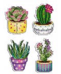 Cross Stitch Kit Cactuses. Magnets SR-419