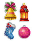 Cross Stitch Kit Christmas Magnets SR-461
