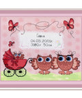 Cross Stitch Kit Birth Sampler Owlets SRK-317