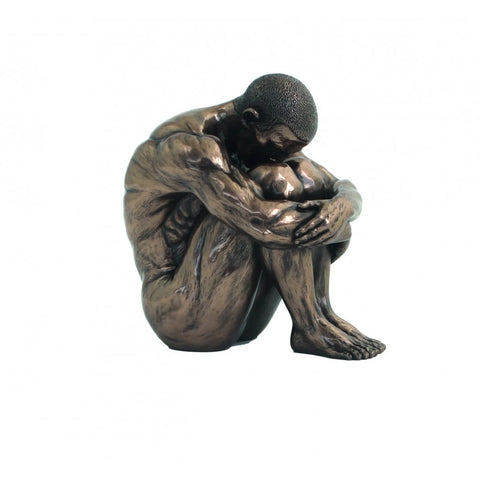 Modern Seated Man Sculpture