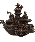 Steampunk Bronze Steamship Statue