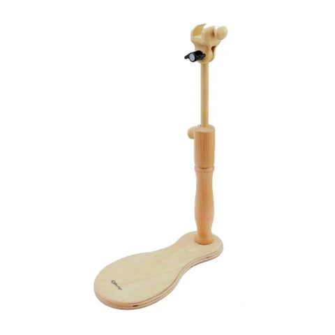 Adjustable Embroidery Stand, Nurge Beech Wood Lap and Tabletop Holder, Hands-Free, 32–48 cm, Fits 100–310 mm Hoops