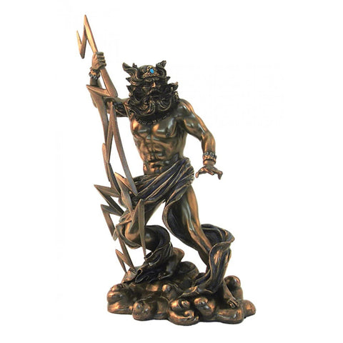 Zeus with Lightning Statue