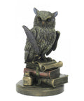 Bronze Owl on Books Statue