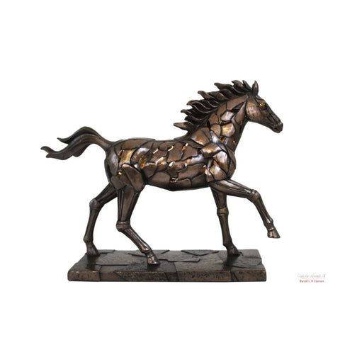 Bronze Horse Statue with LED Light