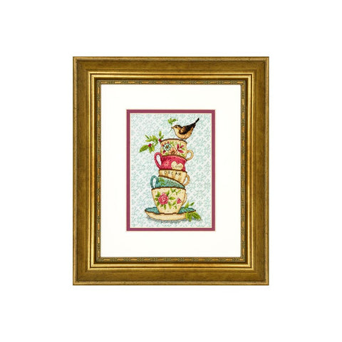 Stacked Tea Cups  - Cross Stitch Kit by DIMENSIONS