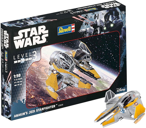 Star Wars  Anakins Jedi Starfighter - Plastic Modelling Kit By Revell