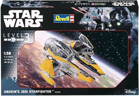 Star Wars  Anakins Jedi Starfighter - Plastic Modelling Kit By Revell