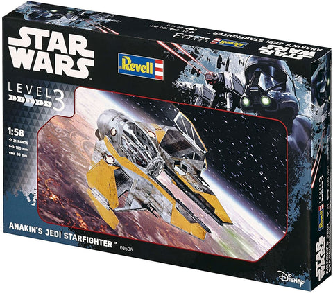 Star Wars  Anakins Jedi Starfighter - Plastic Modelling Kit By Revell