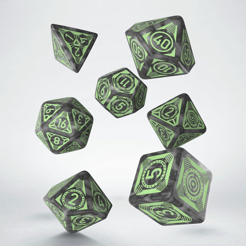 Starfinder Against The Aeon Throne Dice Set gray and green