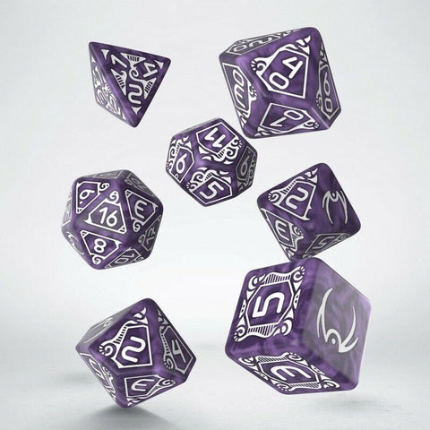 Starfinder Devastation Ark Dice Set purple and white