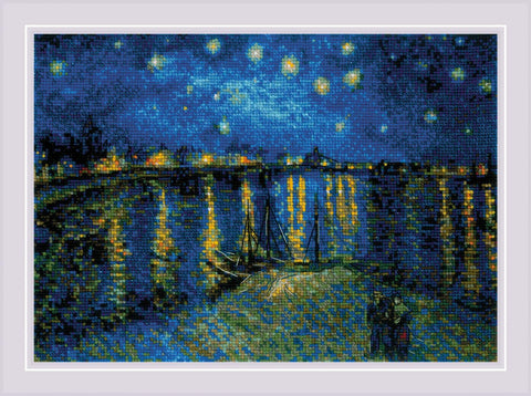 Starry Night Over the Rhone - Van Gogh cross stitch kit by RIOLIS Ref. no.: 1884