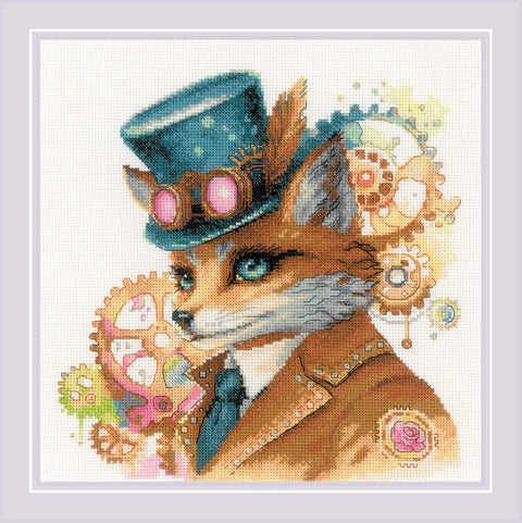 Steampunk Fox. Cross Stitch kit by RIOLIS Ref. no.: 2209 - Hobby.lt ??