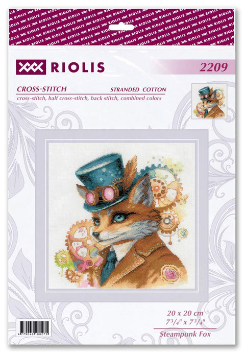 Steampunk Fox. Cross Stitch kit by RIOLIS Ref. no.: 2209