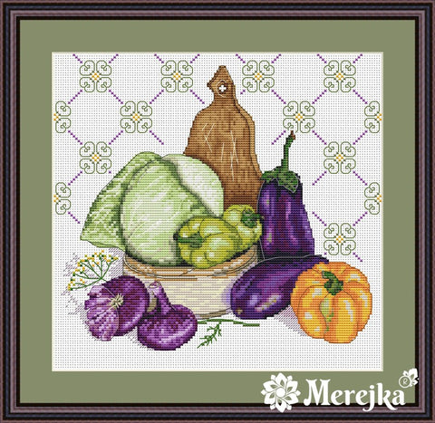 Still Life "le pourpre" SK06 cross stitch kit by Merejka