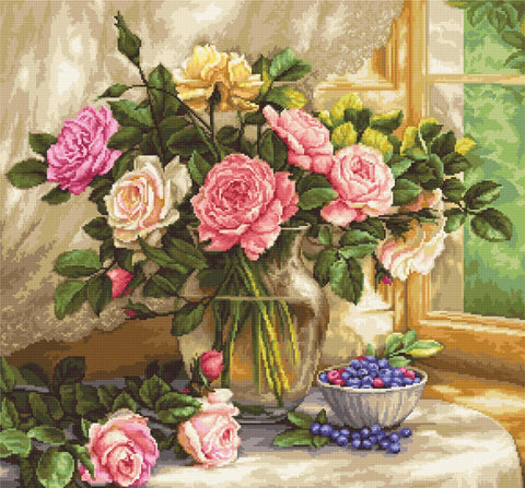 Still Life with Blueberries SB588 - Cross Stitch Kit