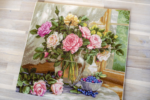 Still Life with Blueberries SB588 - Cross Stitch Kit