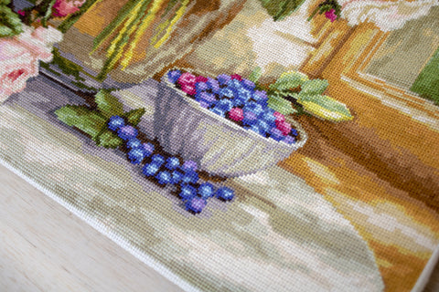 Still Life with Blueberries SB588 - Cross Stitch Kit