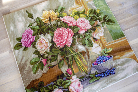 Still Life with Blueberries SB588 - Cross Stitch Kit