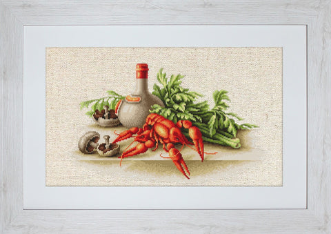 Still-life with Crayfish SBL2258 - Cross Stitch Kit by Luca-s