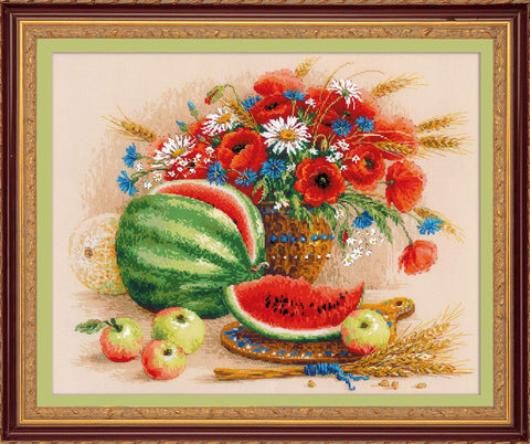 Still life with Watermelon cross stitch kit by RIOLIS Ref. no.: 100/060