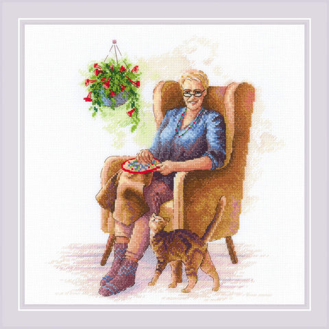 Stitching Time. Cross Stitch kit by RIOLIS Ref. no.: 2058