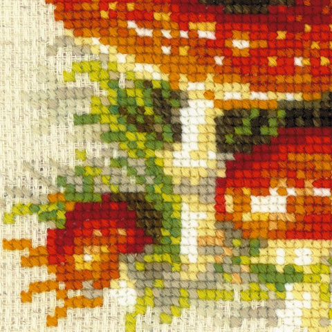 Stump with Fly Agaric - Cross Stitch Kit from RIOLIS Ref. no.:1545