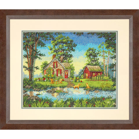 Summer Cottage (35.6 x 28 cm) - Cross Stitch Kit by DIMENSIONS