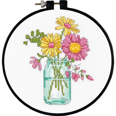 Summer Flowers (15.2 cm) - Cross Stitch Kit by DIMENSIONS