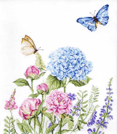 Summer Flowers and Butterflies SBA2360 - Cross Stitch Kit