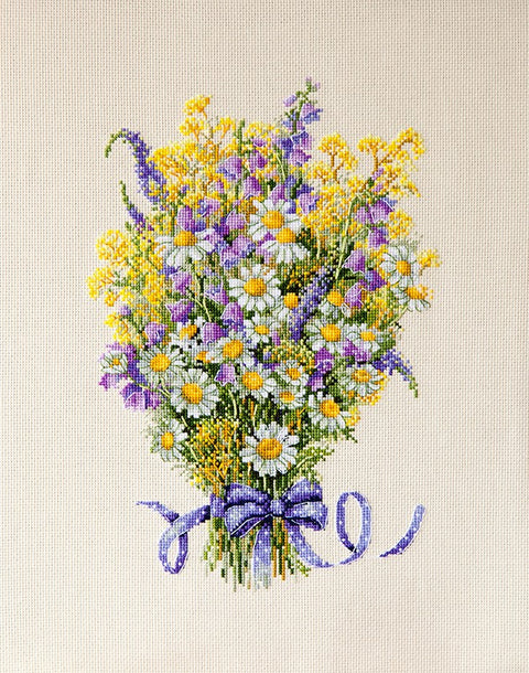 Summer Flowers SK72 cross stitch kit by Merejka