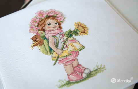 Summer Girl SK110 cross stitch kit by Merejka