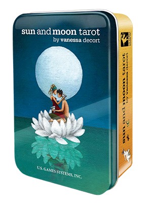 Sun And Moon Tarot cards in a tin US Games Systems