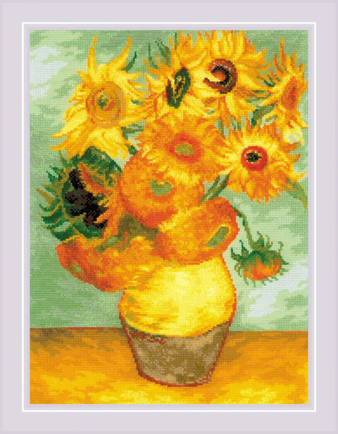 Sunflowers after V. Van Gogh's Painting. Cross Stitch kit by RIOLIS Ref. no.: 2032