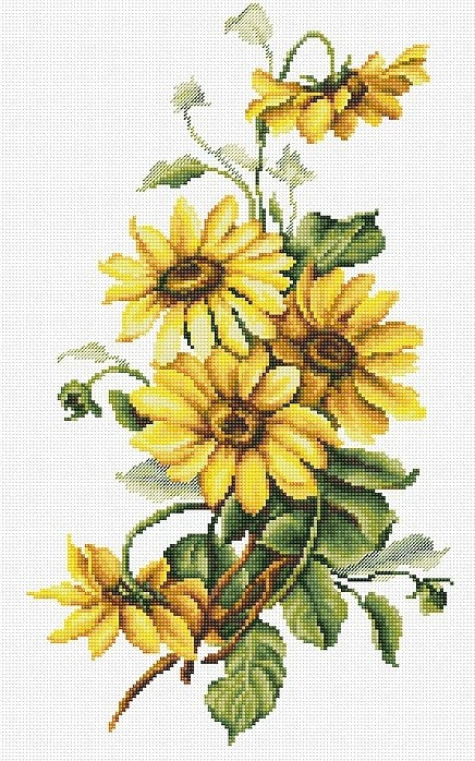 Sunflowers SBM3003 - Cross Stitch Kit by Luca-s