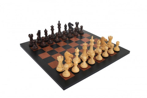 Superb Quality Chess Set with Beautiful Real Leather Chessboard