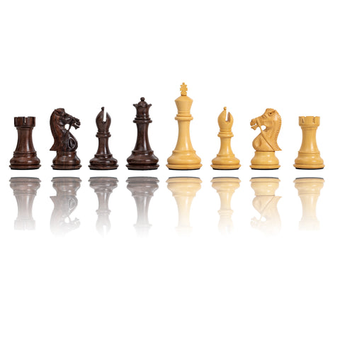 Superior Wooden Chess Set with Numbered Walnut/Maple Chessboard