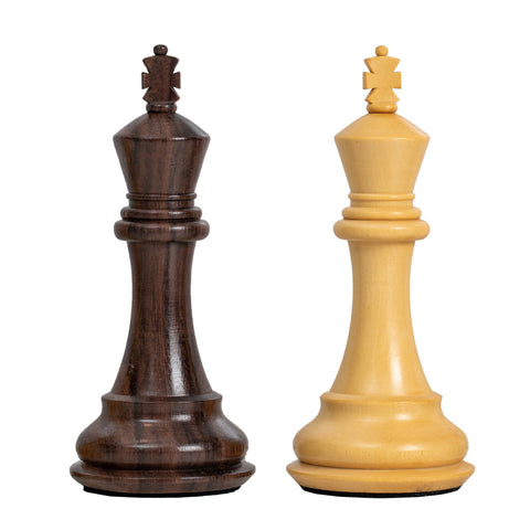 Superior Wooden Chess Set with Numbered Walnut/Maple Chessboard