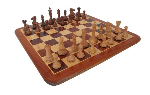 SUPREME CLASSIC SET: Wooden Chess Men Set with Rosewood/Maple Chessboard