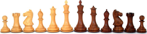 SUPREME CLASSIC SET: Wooden Chess Men Set with Rosewood/Maple Chessboard