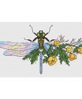 Water Soluble Canvas Flower and Dragonfly