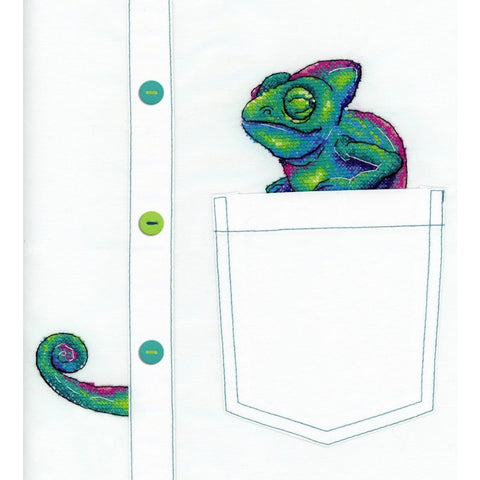 Cross Stitch Kit Curious Chameleon SV-253