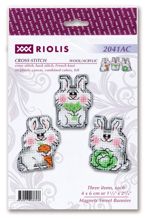 Sweet Bunnies. Cross Stitch kit by RIOLIS Ref. no.: 2041AC