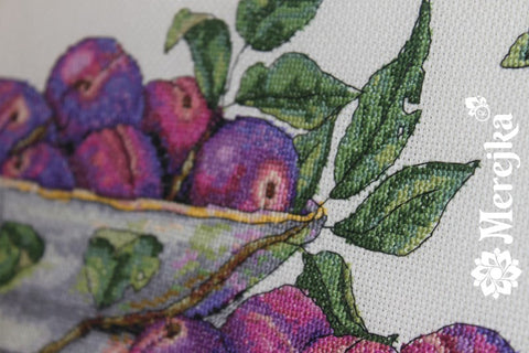 Sweet Plums SK04 cross stitch kit by Merejka