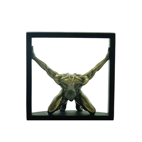 Man in Square Sculpture
